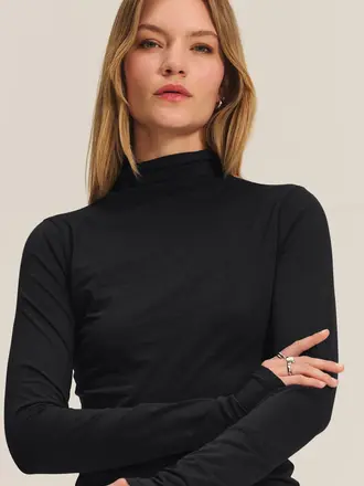 Velvet Talisa gauzy whisper mock neck