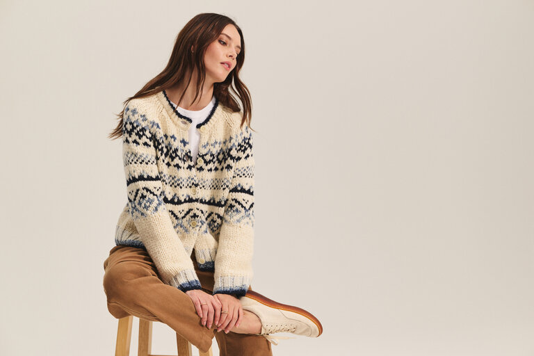Velvet Velvet Tovah ombre fair isle sweater