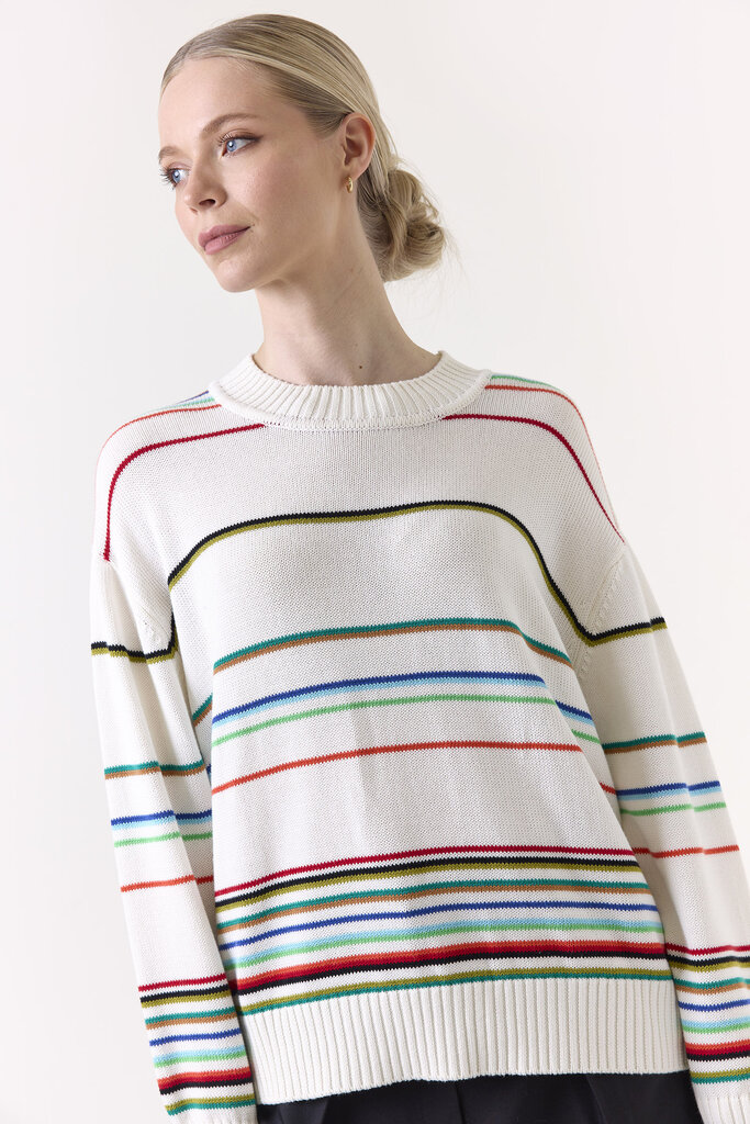 Wispr Wispr Raya rainbow stripe crew top 1025-W-015