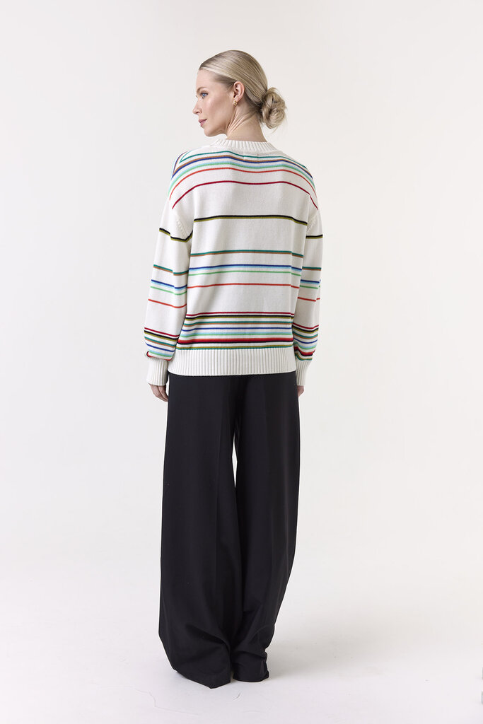 Wispr Wispr Raya rainbow stripe crew top 1025-W-015