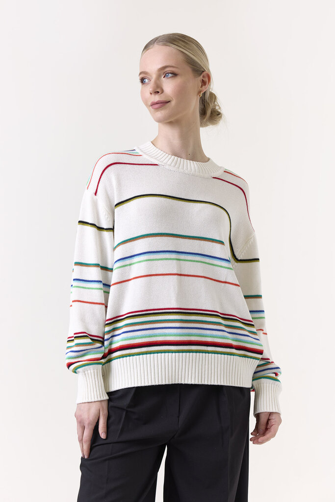 Wispr Wispr Raya rainbow stripe crew top 1025-W-015
