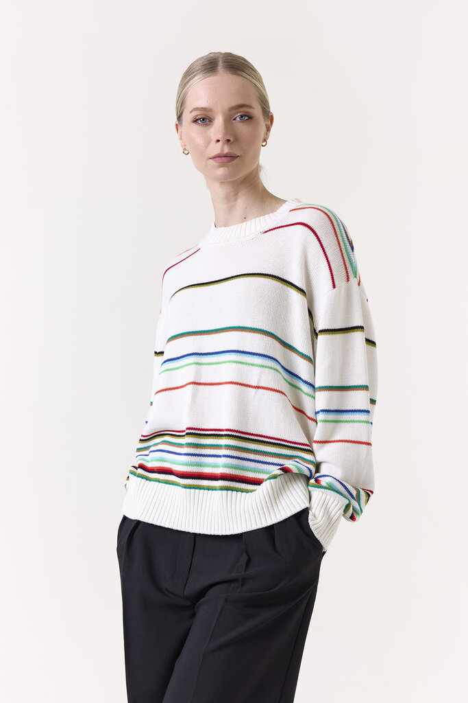 Wispr Wispr Raya rainbow stripe crew top 1025-W-015