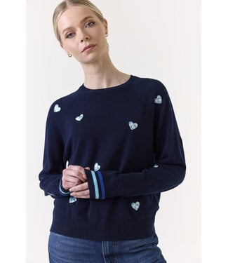Wispr Heart emboridery mini sweat top