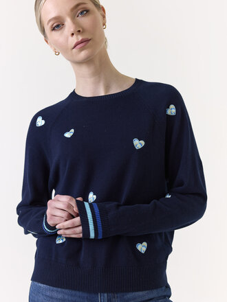 Wispr Heart emboridery mini sweat top