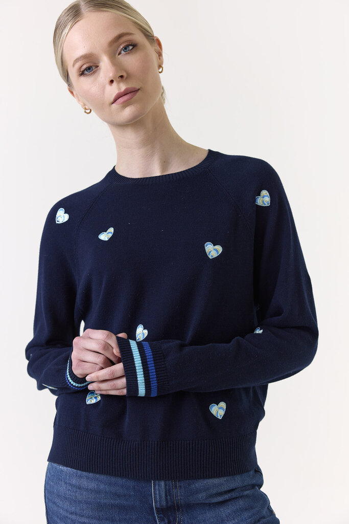 Wispr Wispr Heart emboridery mini sweat top 1025-W-005