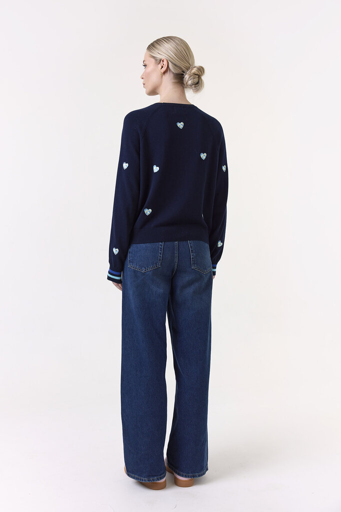 Wispr Wispr Heart emboridery mini sweat top 1025-W-005