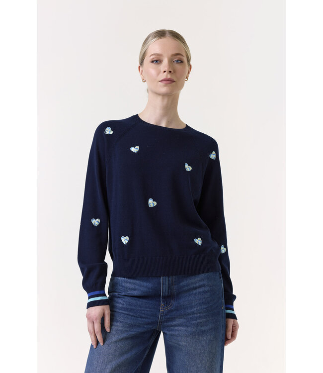 Wispr Heart emboridery mini sweat top