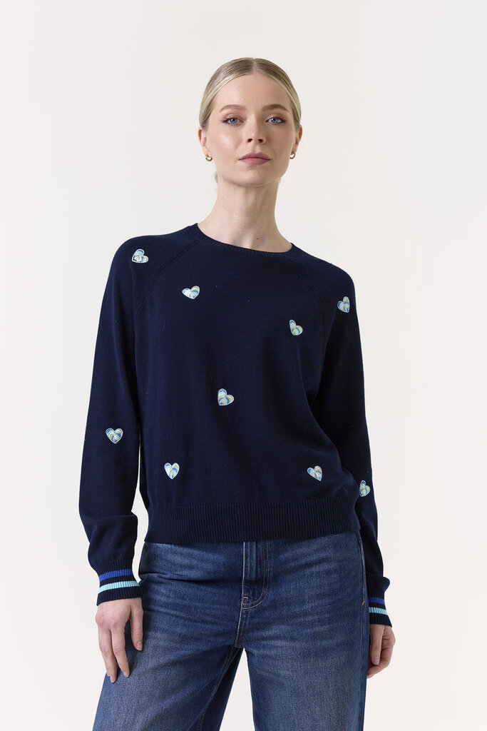 Wispr Wispr Heart emboridery mini sweat top 1025-W-005