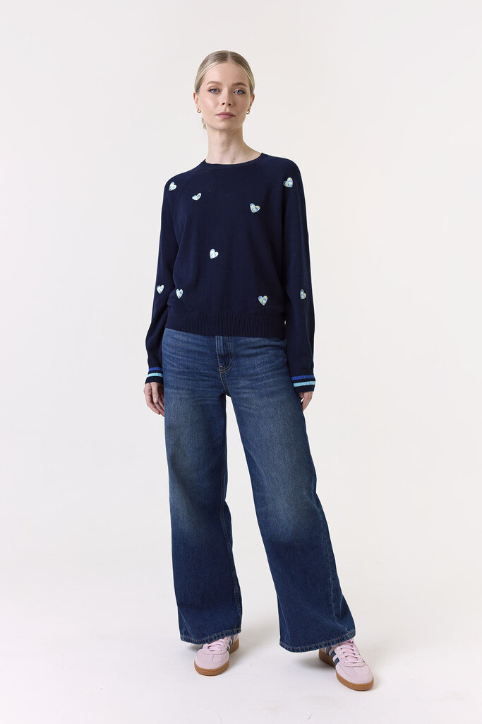 Wispr Wispr Heart emboridery mini sweat top 1025-W-005