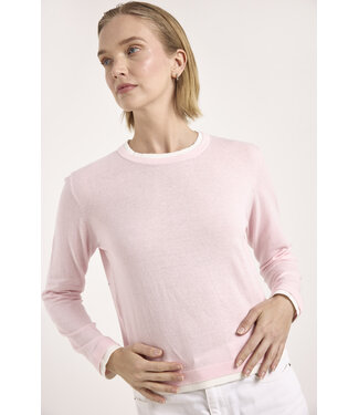 Wispr Double contrast trim crew