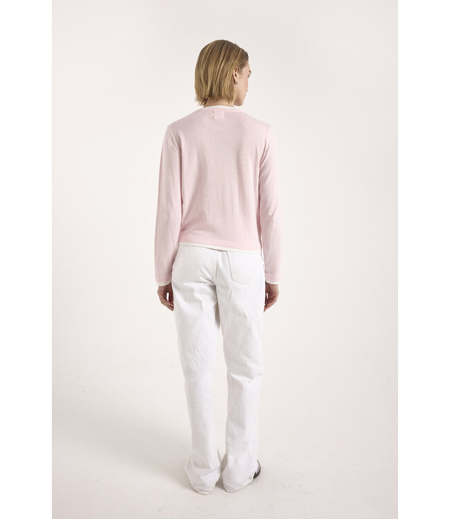 Wispr Double contrast trim crew