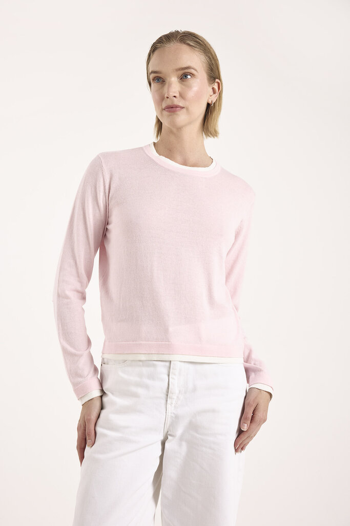 Wispr Wispr Double contrast trim crew 1025-W-021