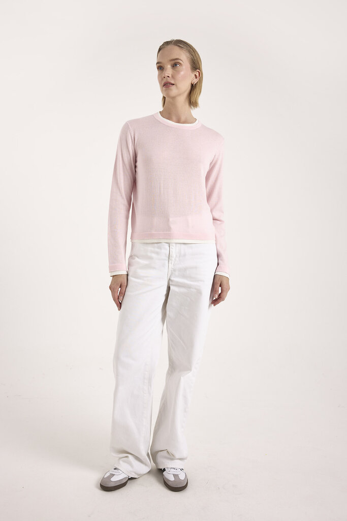 Wispr Wispr Double contrast trim crew 1025-W-021