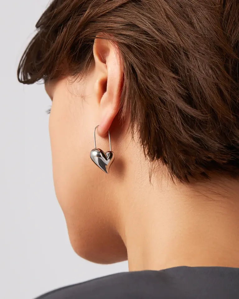 Jenny Bird Jenny Bird Celeste heart earrings silver JB3423-RH