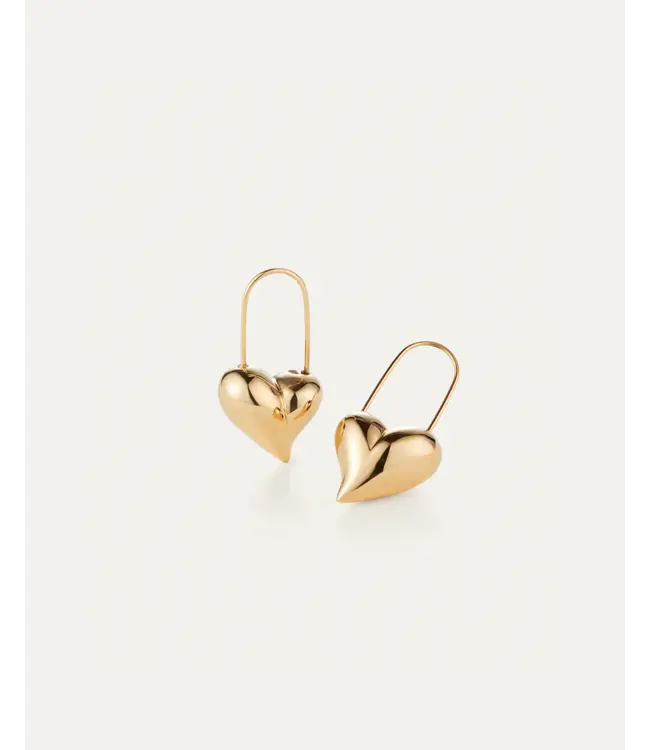 Jenny Bird Celeste heart earrings gold