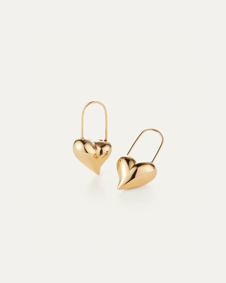 Jenny Bird Jenny Bird Celeste heart earrings gold JB3423-HPG
