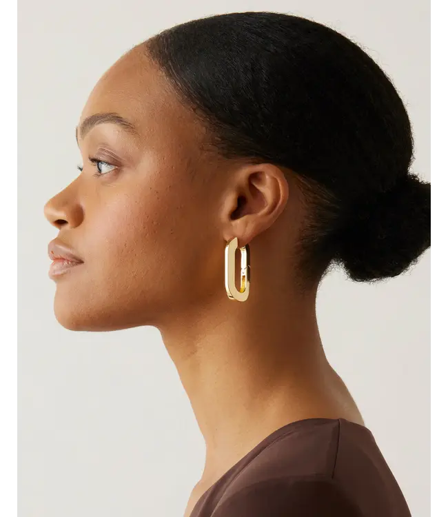 Jenny Bird Mega U-link earrings gold