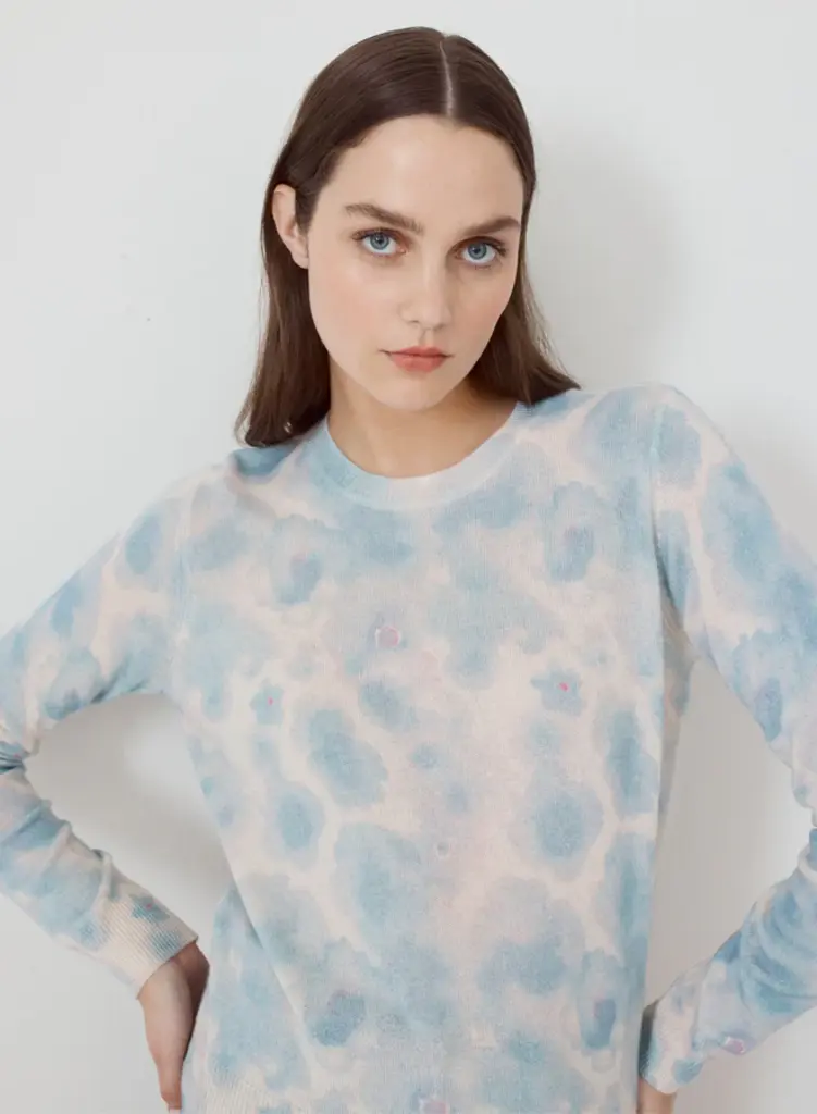 Autumn Cashmere Autumn Cashmere Watercolour floral print crew R14406