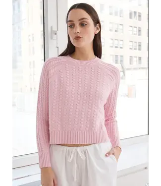 Autumn Cashmere Cashmere Popcorn raglan crew