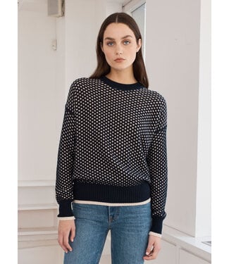 Autumn Cashmere Reversible 2-Tone Mesh Sweatshirt