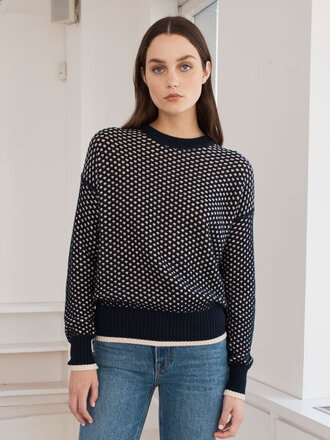 Autumn Cashmere Reversible 2-Tone Mesh Sweatshirt