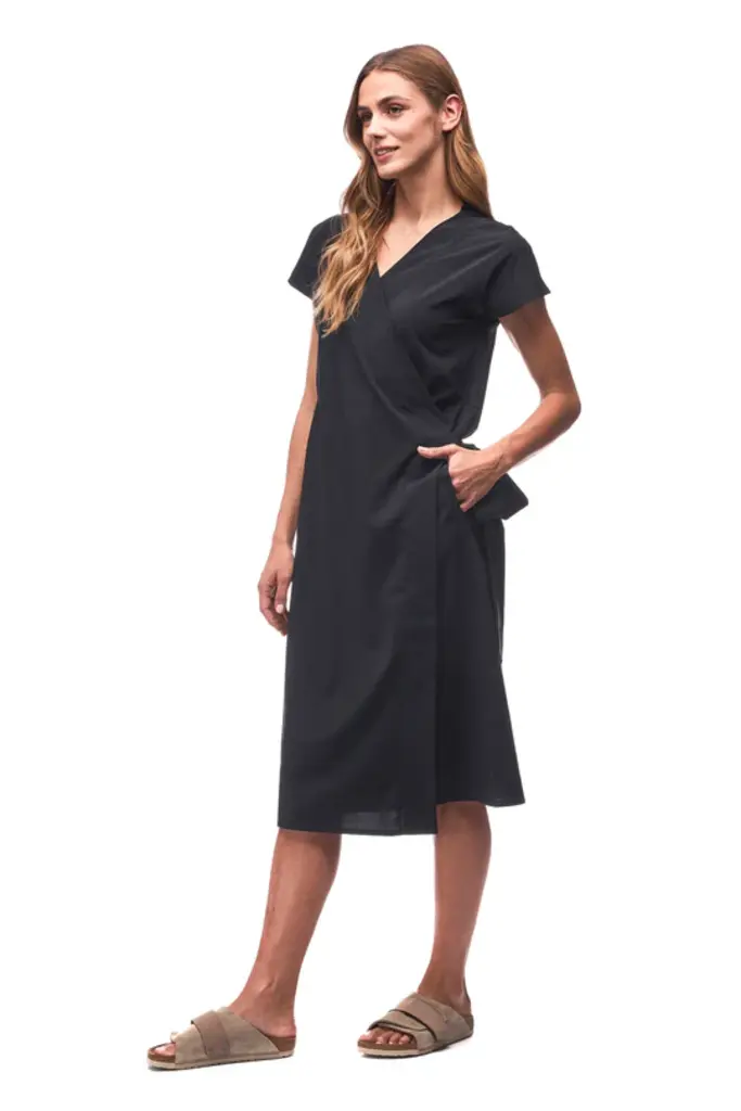 Indyeva Indyeva Kavita short sleeve wrap dress S26D0043