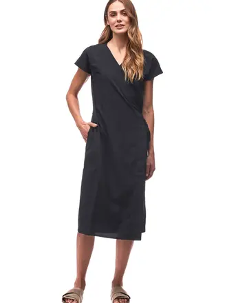 Indyeva Kavita short sleeve wrap dress