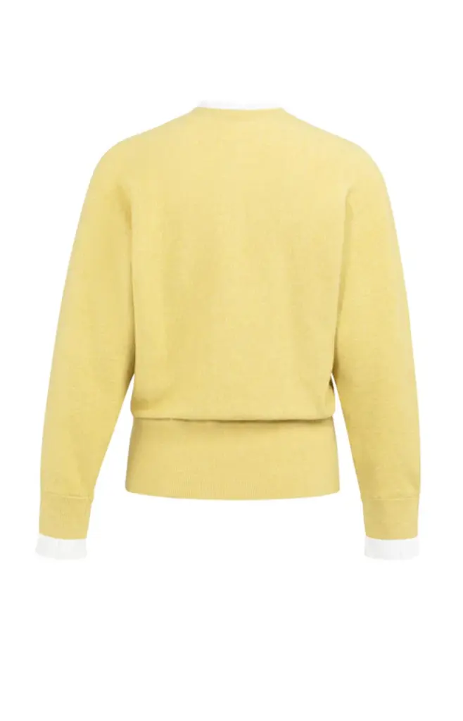 Yaya Yaya Batwing sweater w/ woven details 1000546