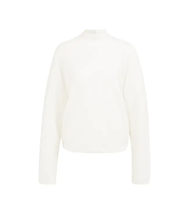 Yaya Textured high neck sweater with buttons