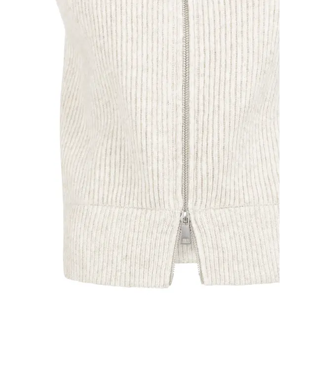 Yaya Knitted sleeveless cardigan w/ zipper