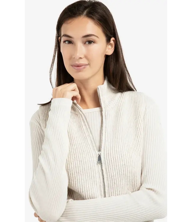 Yaya Knitted sleeveless cardigan w/ zipper