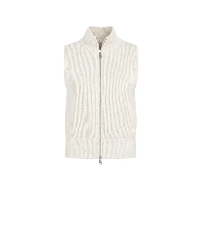 Yaya Knitted sleeveless cardigan w/ zipper