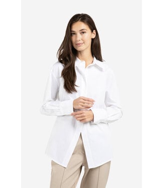 Yaya A-line poplin blouse