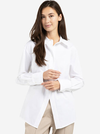 Yaya A-line poplin blouse