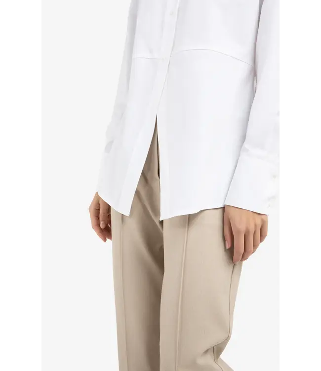 Yaya A-line poplin blouse