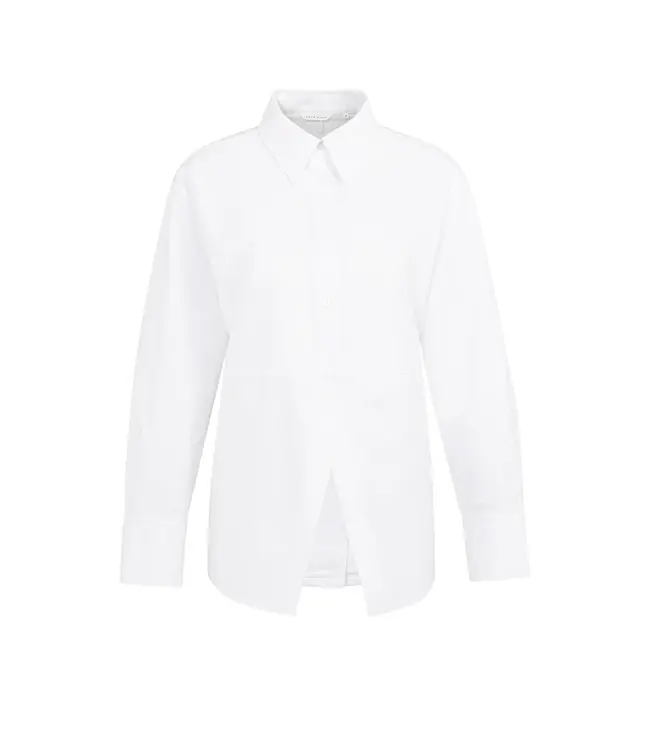 Yaya A-line poplin blouse