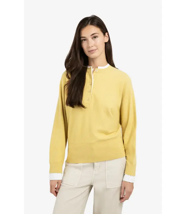 Yaya Batwing sweater w/ woven details