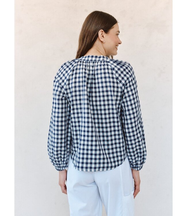 Bella Dahl Long sleeve shirred raglan shirt