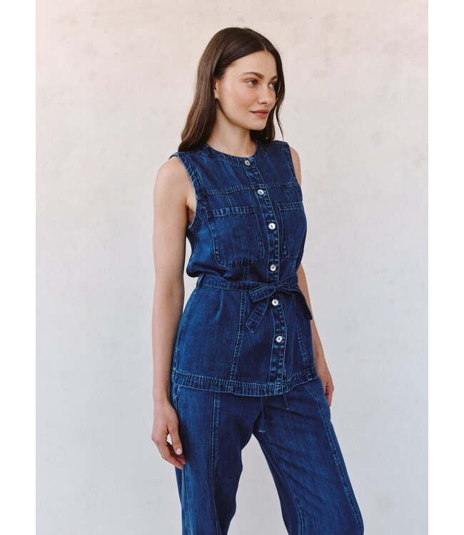 Bella Dahl Seamed belted vest