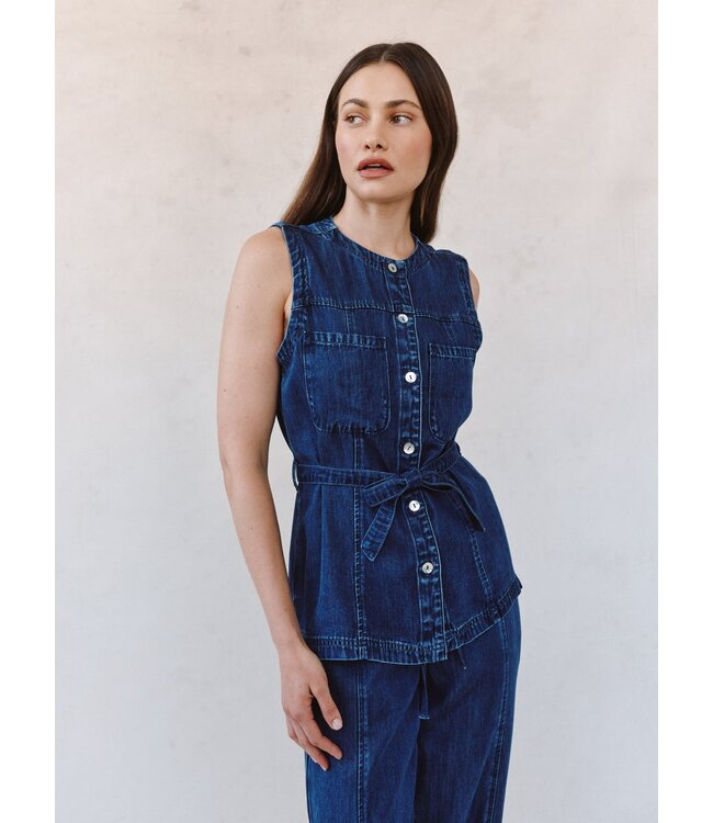 Bella Dahl Seamed belted vest