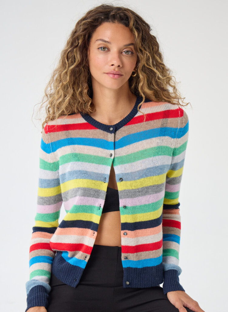 Autumn Cashmere Autumn Cashmere Multistripe cardigan RT14538