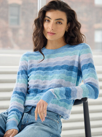 Autumn Cashmere Tonal wavy pointelle