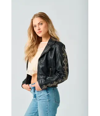 Mauritius Cora embroidered front zip jacket