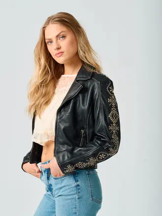 Mauritius Cora embroidered front zip jacket