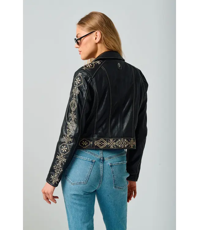 Mauritius Cora embroidered front zip jacket