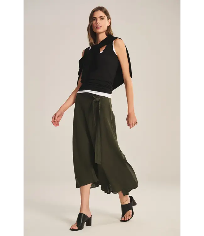 Velvet Malina woven linen skirt