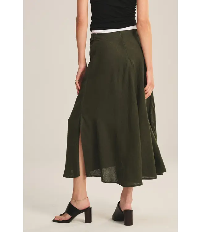 Velvet Malina woven linen skirt