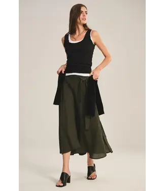Velvet Malina woven linen skirt