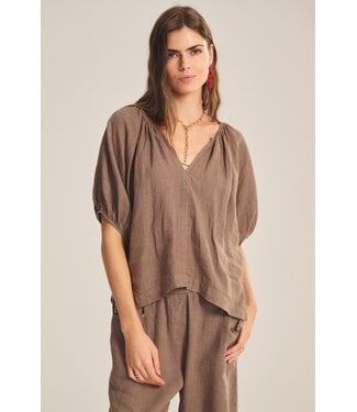 Velvet Cosette woven linen top