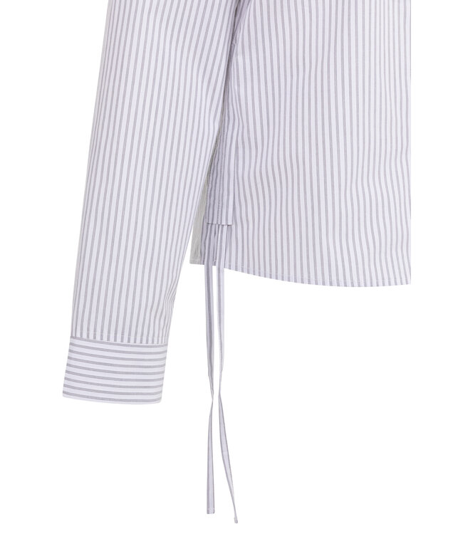 Yaya Fitted blouse w/side drawstring